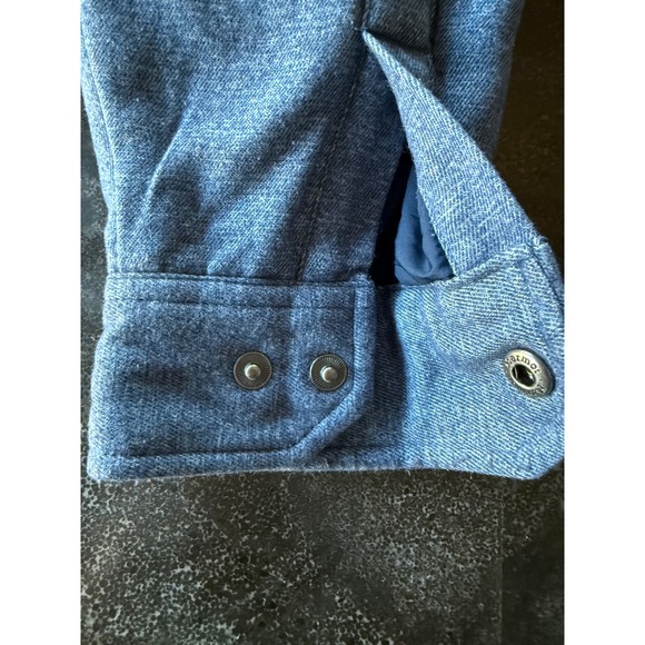 Marmot Insulated Snap Front Work Shirt Jacket Blue Mens Large Warm Thick Outdoor - Picture 10 of 16